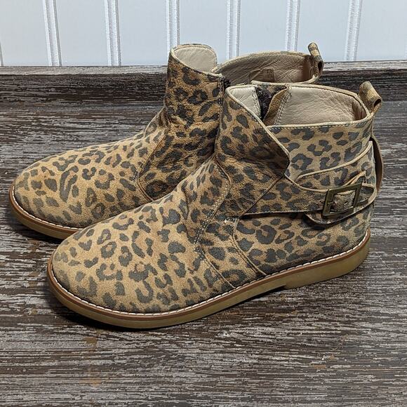 Elephantito Girl's Animal Print Ankle Bootie Size 2 - Picture 3 of 6